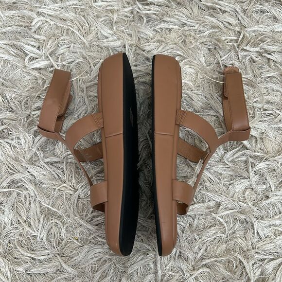 NWOB Jeffrey Campbell Devis Leather Platform Sandals in Dark Natural/Tan Size 9 - Picture 10 of 14